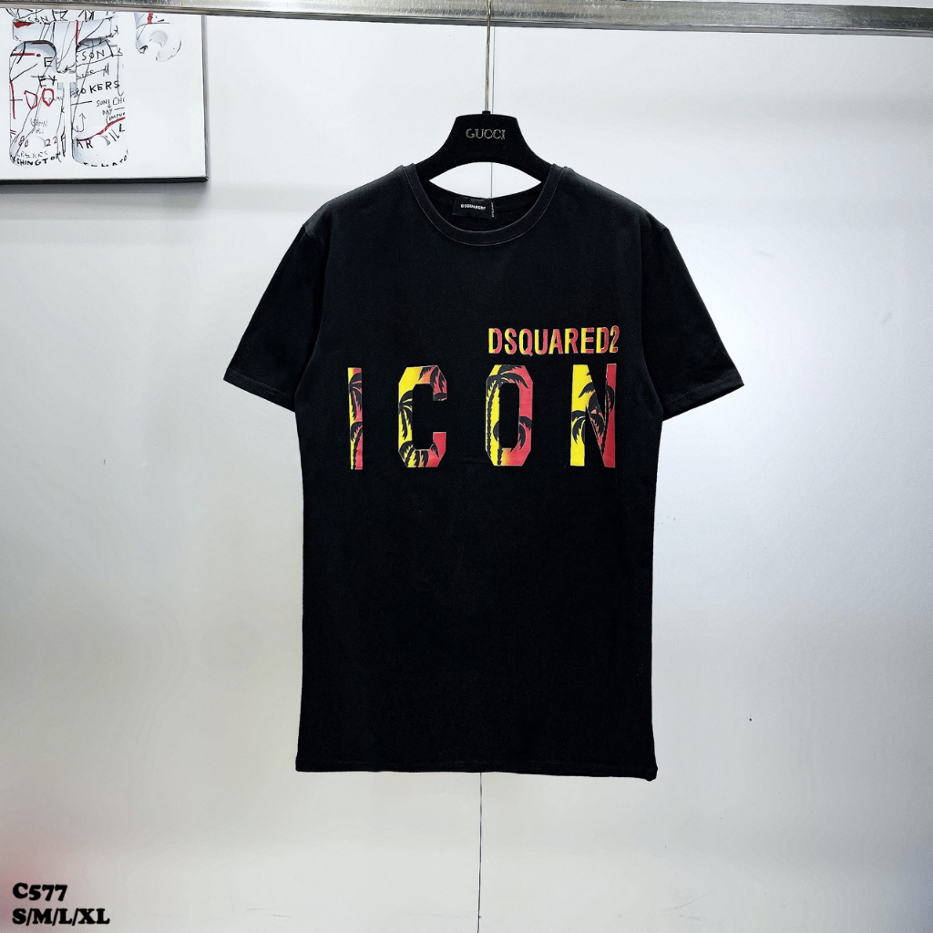 Áo thun nam nữ họa tiết lồng cây dừa vào chữ ICON siêu chất 2023