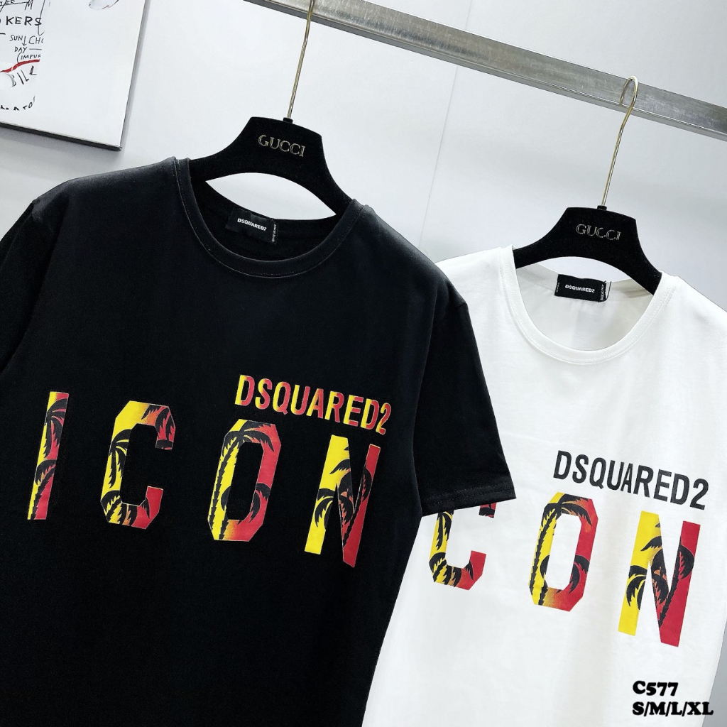 Áo thun nam nữ họa tiết lồng cây dừa vào chữ ICON siêu chất 2023