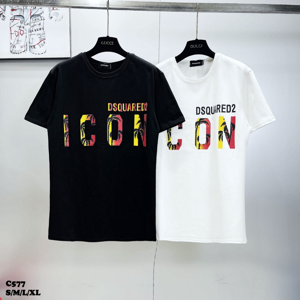 Áo thun nam nữ họa tiết lồng cây dừa vào chữ ICON siêu chất 2023