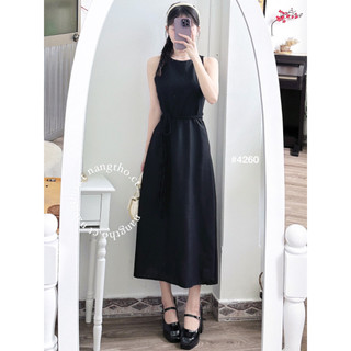 Đầm váy linen dây tết be (HÌNH THẬT ĐỘC QUYỀN nangtho.ct) 4260