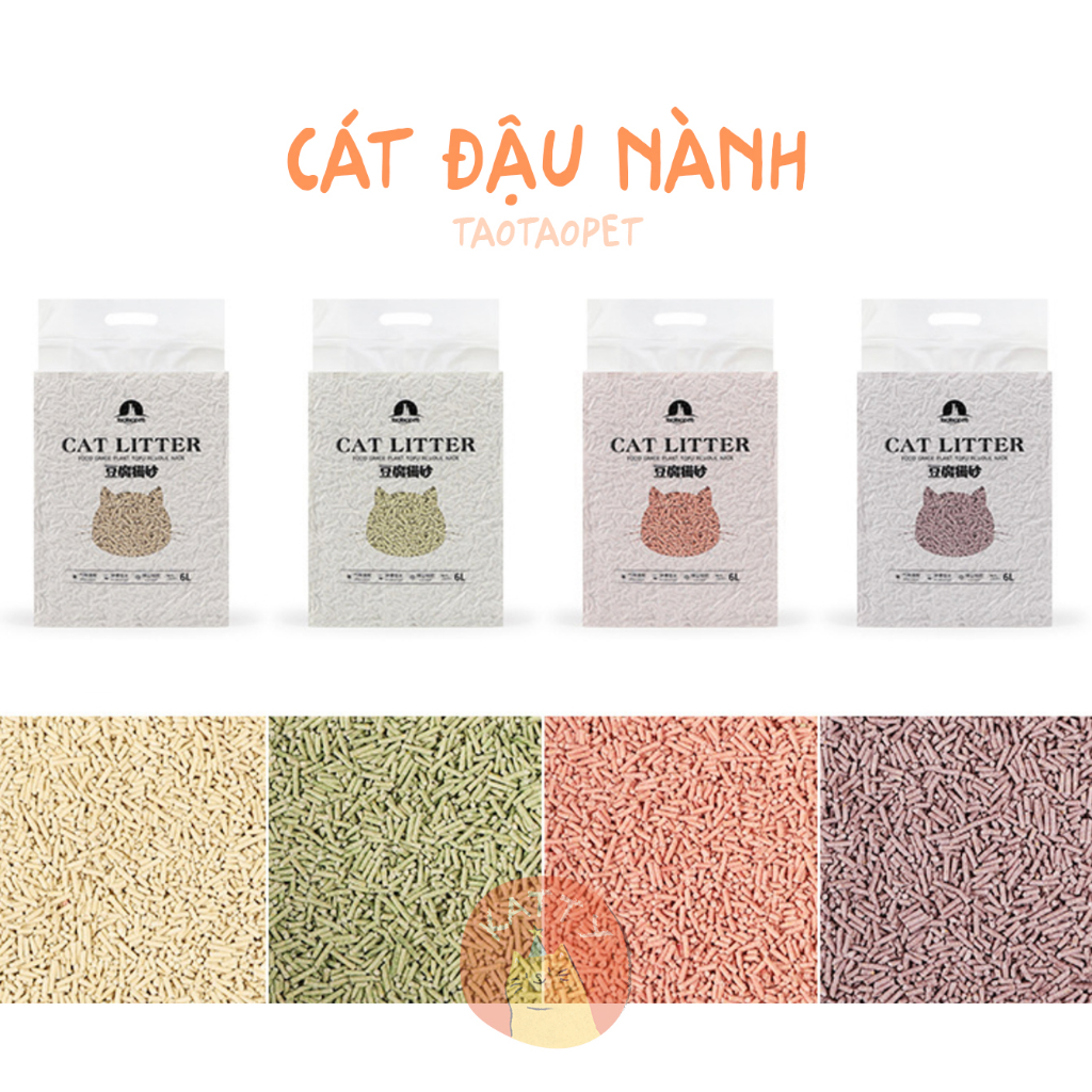 Cát đậu nành cho mèo taotaopet