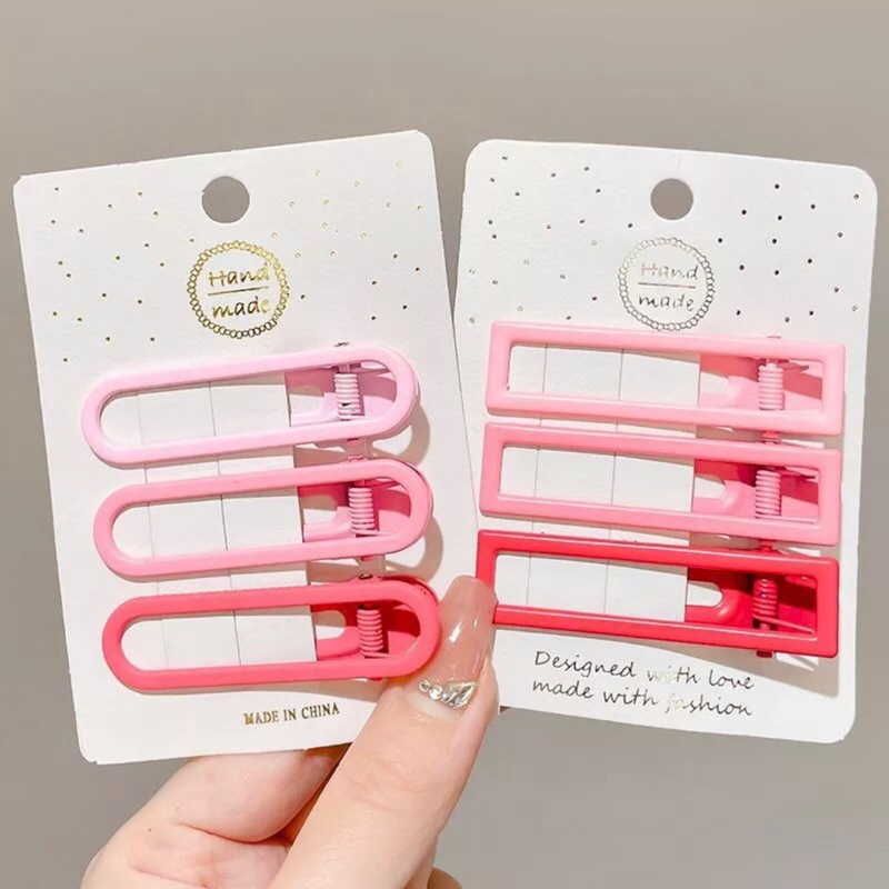 Set Kẹp tóc mái 19 chi tiết hình cá mập màu hồng dễ thương cho bạn gái