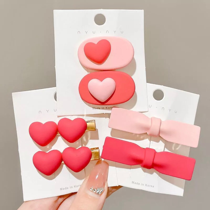 Set Kẹp tóc mái 19 chi tiết hình cá mập màu hồng dễ thương cho bạn gái