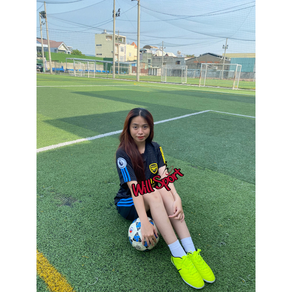 Bộ quần áo bóng đá clb Arsenal đen 2024 thun cao cấp