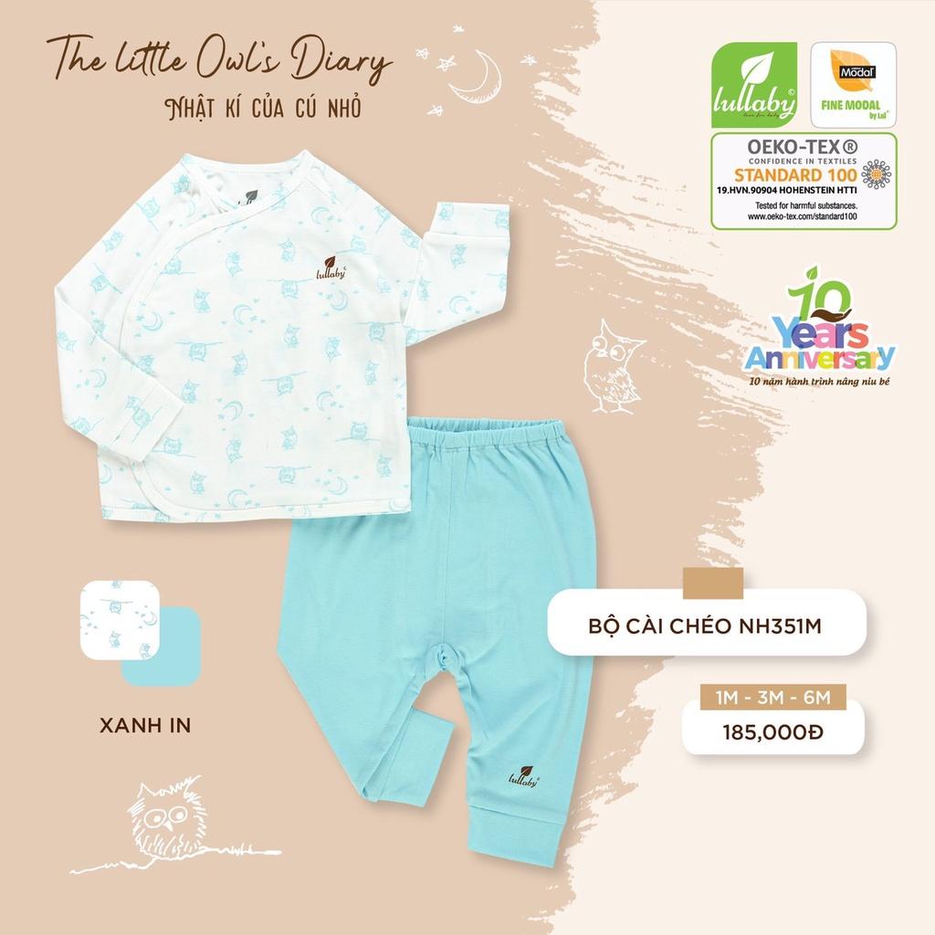 LULLABY Bộ quần áo cài chéo modal NH351M