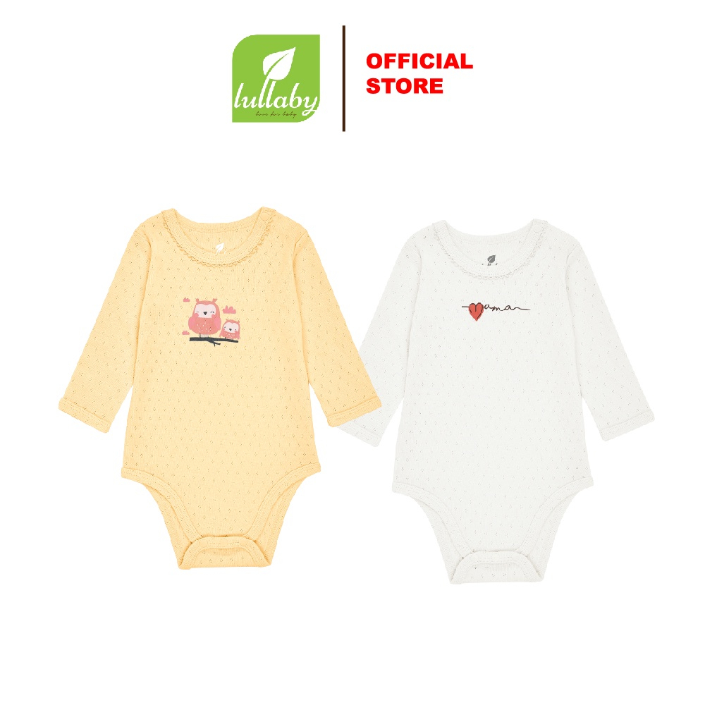 Set 2 body chip dài tay bé trai, bé gái Lullaby