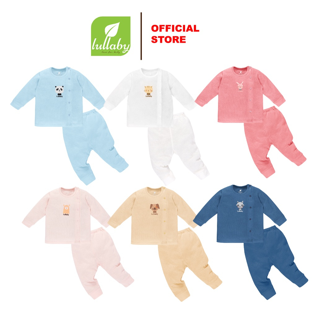 LULLABY Bộ quần áo cài lệch nẹp thẳng NH330M