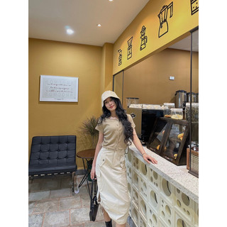 Áo Croptop rút eo cúc giữa (3290) - MIDISTORE