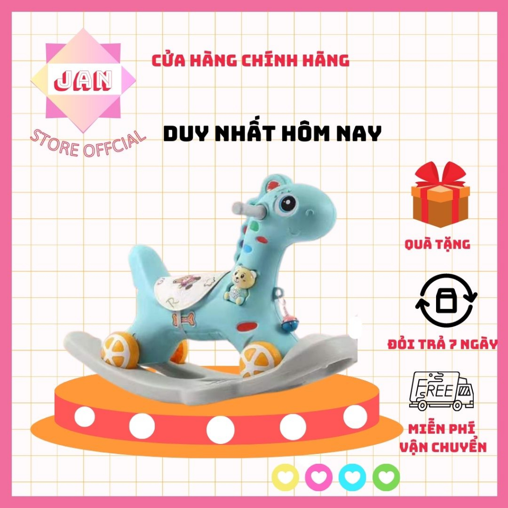 NGỰA BẬP BÊNH CÓ TỰA, CÓ CÁN ĐẨY, CÓ NHẠC - BÁNH PHÁT SÁNG CAO CẤP