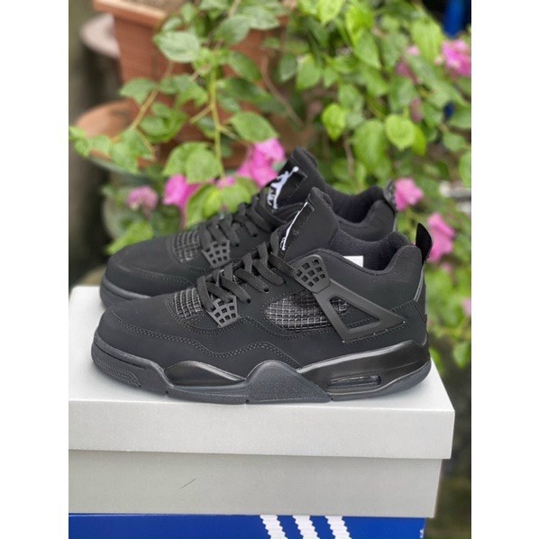 Giày Thể Thao JD4 đen full, Giày Bóng Rổ Jordan 4 black , JD4 đen (Full Box)