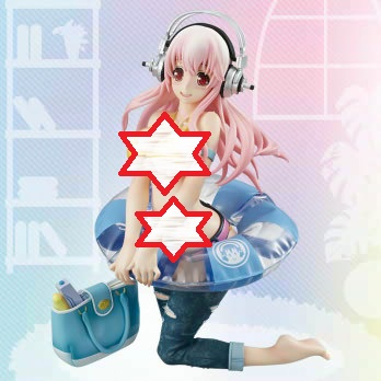 Mô hình Super Sonico chính hãng - Summer Memory,  mô hình nhân vật Sonico with Inner Tube, anime figure hãng FuRyu Nhật
