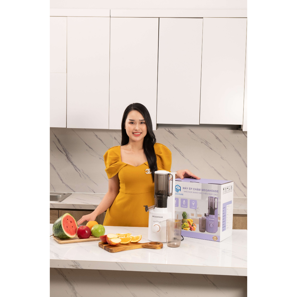 Máy Ép Chậm Đa Năng MegaHouse MG-589F - Máy Ép Trái Cây - Làm Kem - Ép Kiệt Bã - Giữ Nguyên Chất Dinh Dưỡng BH 24 Tháng.