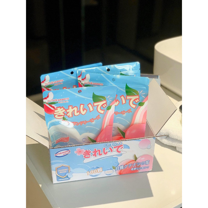 100 Viên Giặt Xả Xuất Nhật Mùi Đào Cực Sạch Siêu Thơm