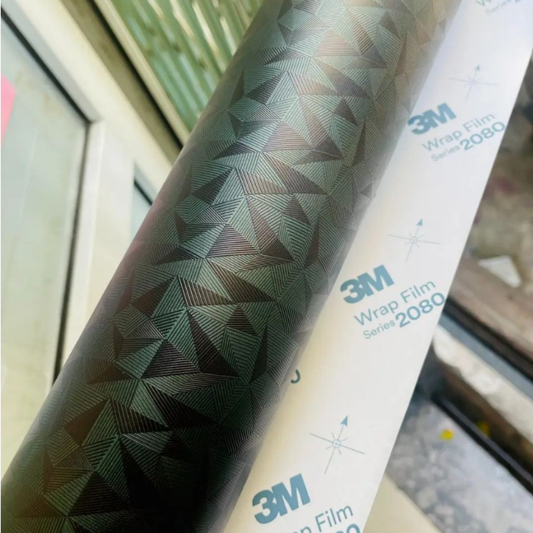 Decal Film 3M Nordic xanh lá khổ A3, A4, A5 | 2080 Wrap Film Series | Hàng nhập khẩu | Skin vân nổi | Nguyên tấm