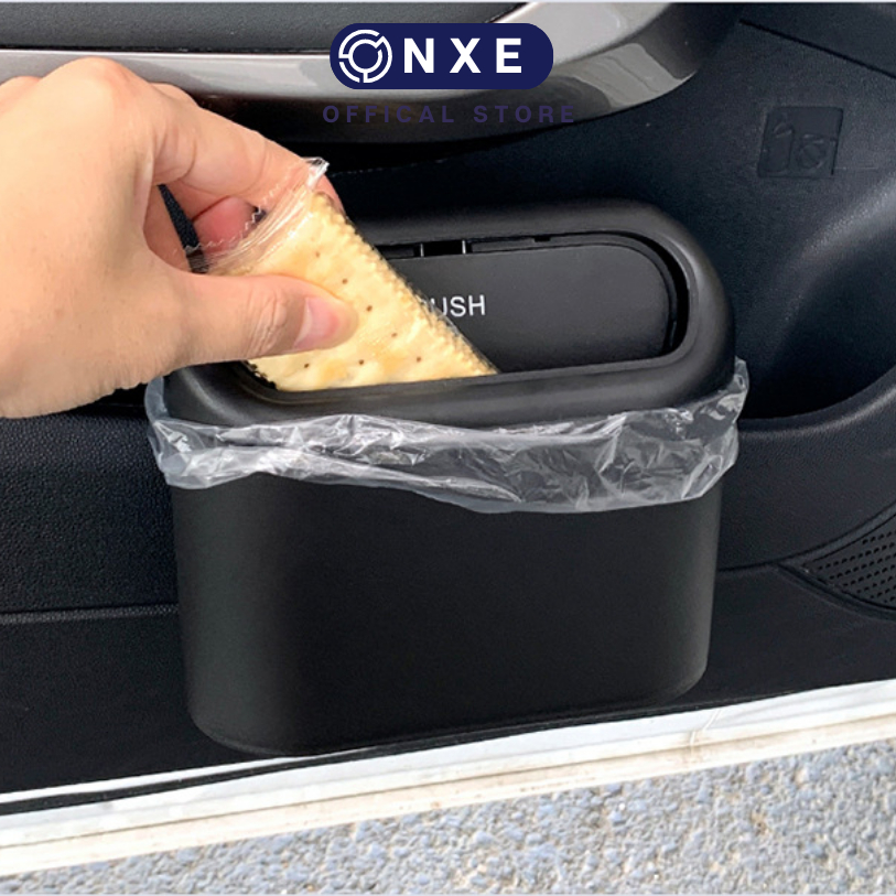Thùng rác mini ô tô onxe để trên xe bàn làm việc tiện lợi sang trọng thùng rác thông minh giúp không gian xe gọn gàng