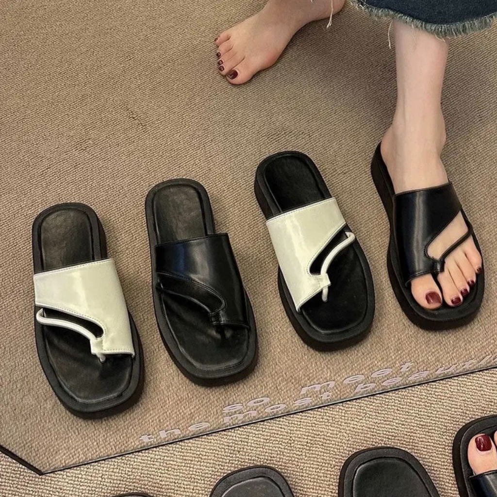 Dép xỏ ngón kiểu dây chéo trẻ trung quai mềm siêu êm chân