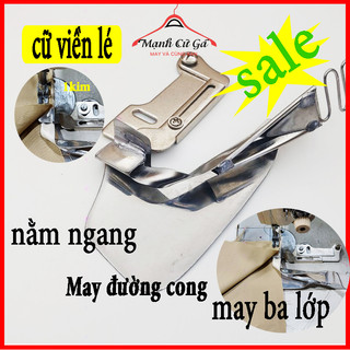 Cữ viền lé pijama may ba lớp  , viền lé 1kim nằm ngang may đường cong không to bé