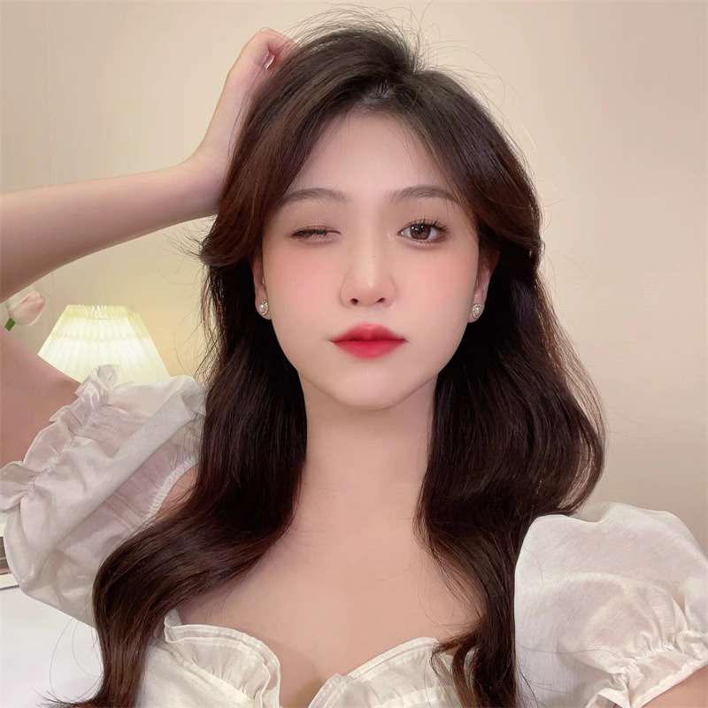 Khuyên tai kẹp không bấm lỗ chốt cố định K371 bằng hợp kim mạ vàng hình trái tim đính đá dáng ngắn Leous Accessories