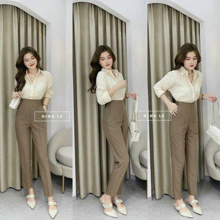 [Ảnh/video] QUẦN BAGGY NỮ CẠP CAO 4 CÚC