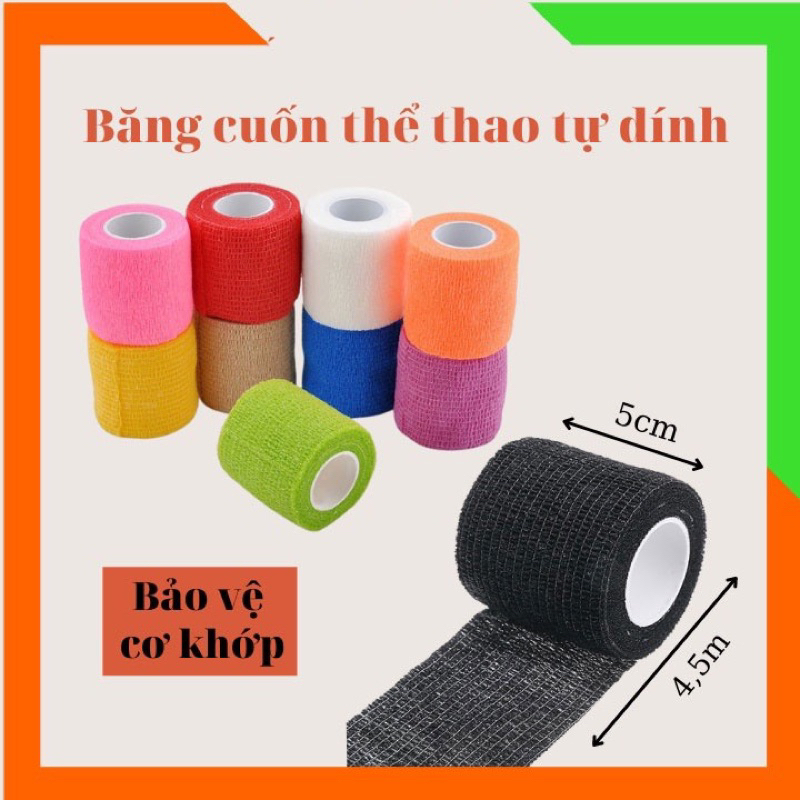Băng keo thể thao băng chấn thương cao su non dán cơ vải mai lê sport