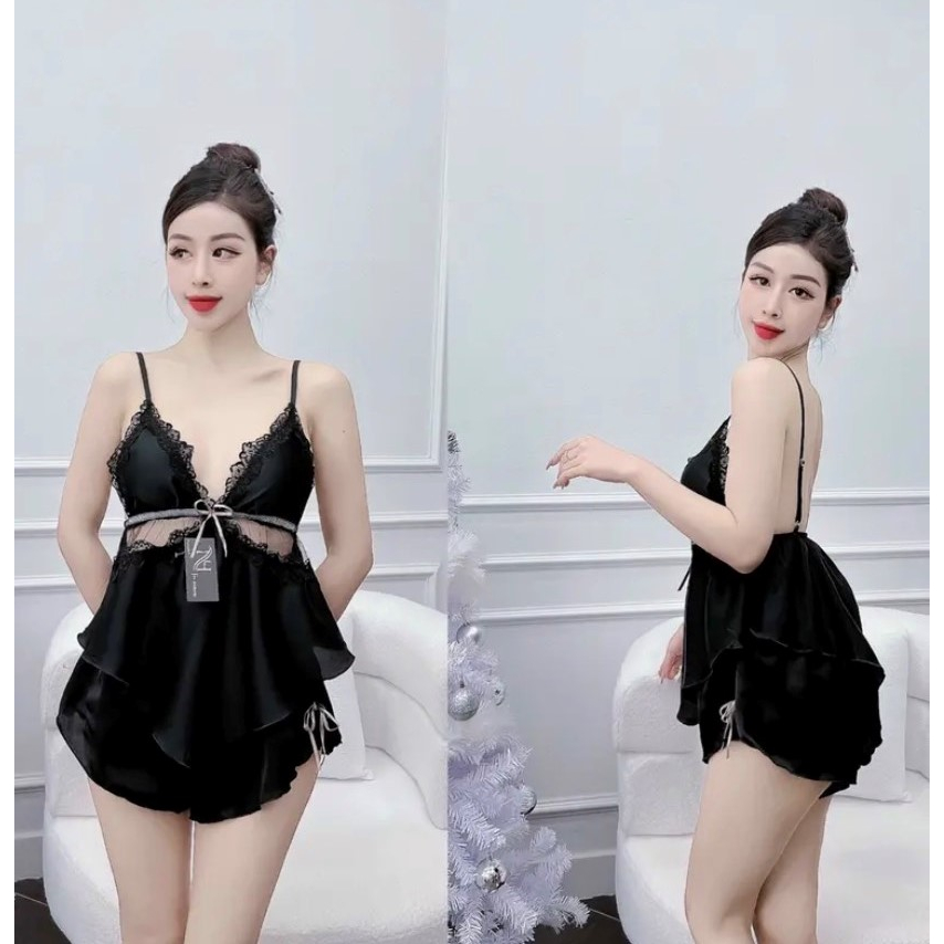 ĐỒ NGỦ LỤA SATIN DỄ THƯƠNG CÓ MÚT NGỰC , KIỂU HIỆN ĐẠI DỄ MẶC ĐỒ BỘ MẶC NHÀ VẢI MỊN MÁT ÍT NHĂN NHIỀU MÀU - Đồ ngủ viền
