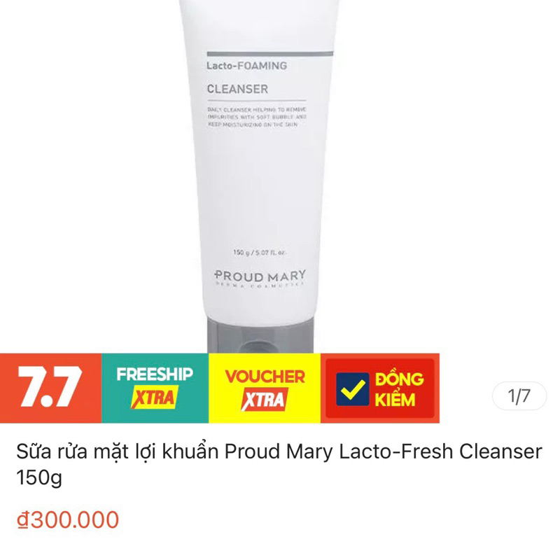 (𝗚𝗼̂́𝗰 𝟯𝟬𝟬𝗸) Sữa rửa mặt lợi khuẩn bổ sung dưỡng chất cho da Proud Mary Lacto-Fresh Cleanser