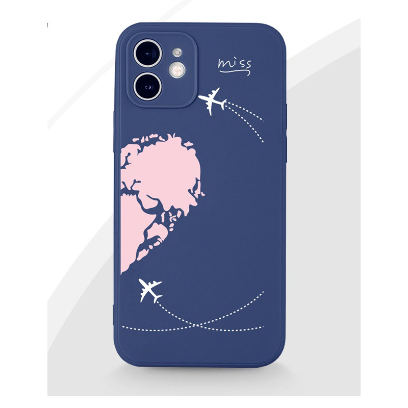 Ốp đôi iphone hình trái tim cute dành cho đôi yêu xa nhựa dẻo chống sốc bảo vệ camera 7plus/8/x/11pro/12/13/14