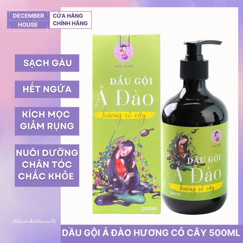 Combo dầu gội xả xịt thảo mộc dưỡng tóc chắc khỏe Ả Đào Mộc Nhan Natural