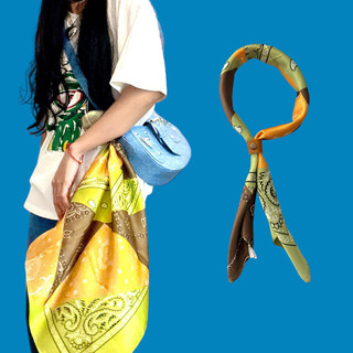 Khăn turban lụa vuông mini size 58x58cm - Maben