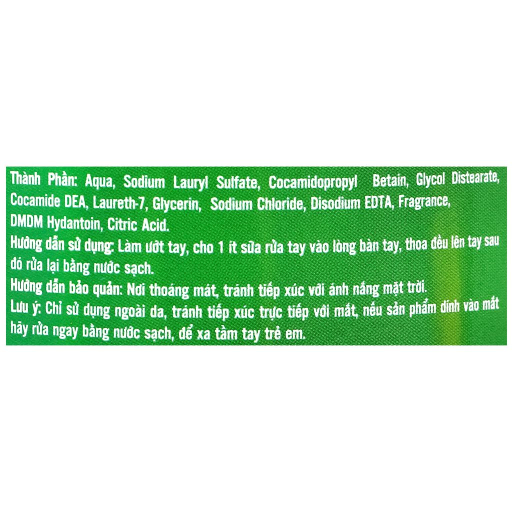 Nước rửa tay Puri hương trà xanh chai 500ml