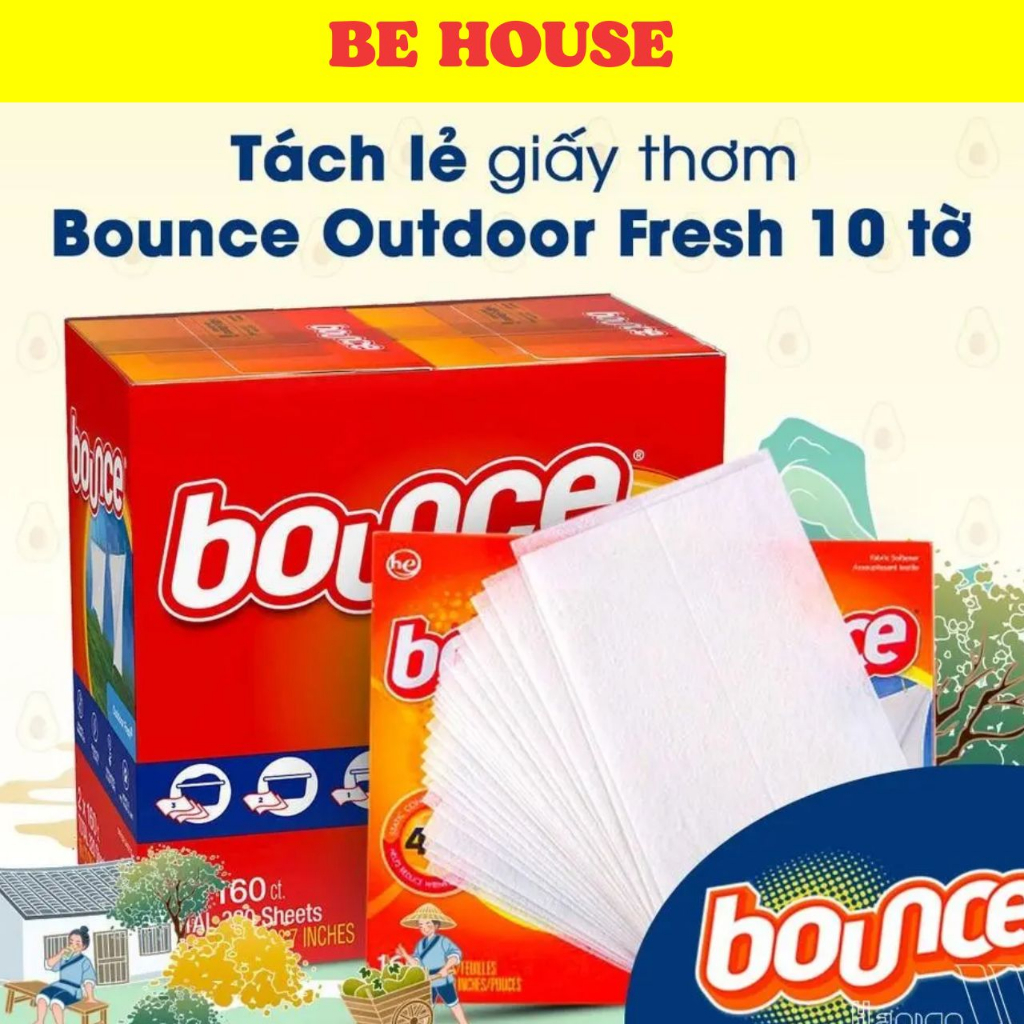 Giấy sấy thơm quần áo Bounce Sheets Outdoor Fresh
