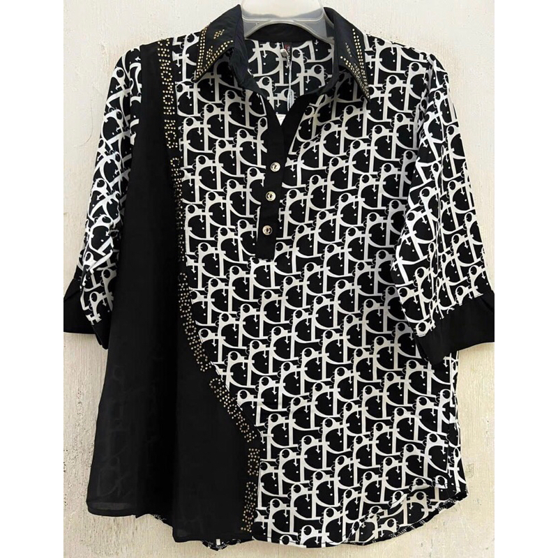 Áo Sơ Mi Nữ Trung Niên Form Dài Rộng Free Size 55-75kg