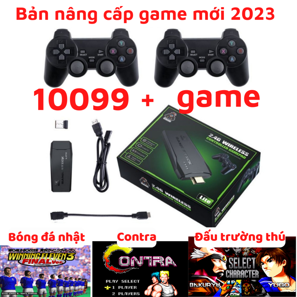Game Stick M8 4k HDMI điện tử 4 nút máy chơi game cầm tay Napigo không dây kết nối ti vi bản stick xanh HCM