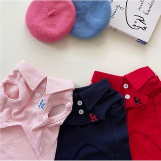 Áo thun 3 lỗ polo mùa hè xinh xắn cho chó mèo