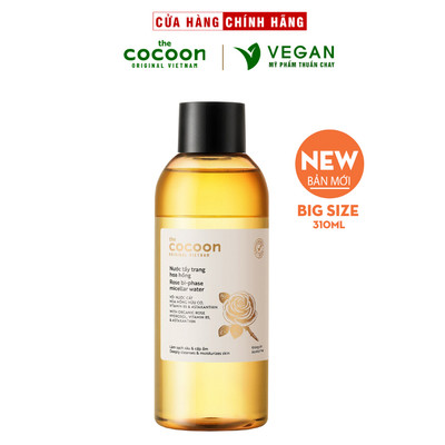 Nước tẩy trang hoa hồng cocoon 310ml (rose micellar water) danh cho da khô - Bigsize