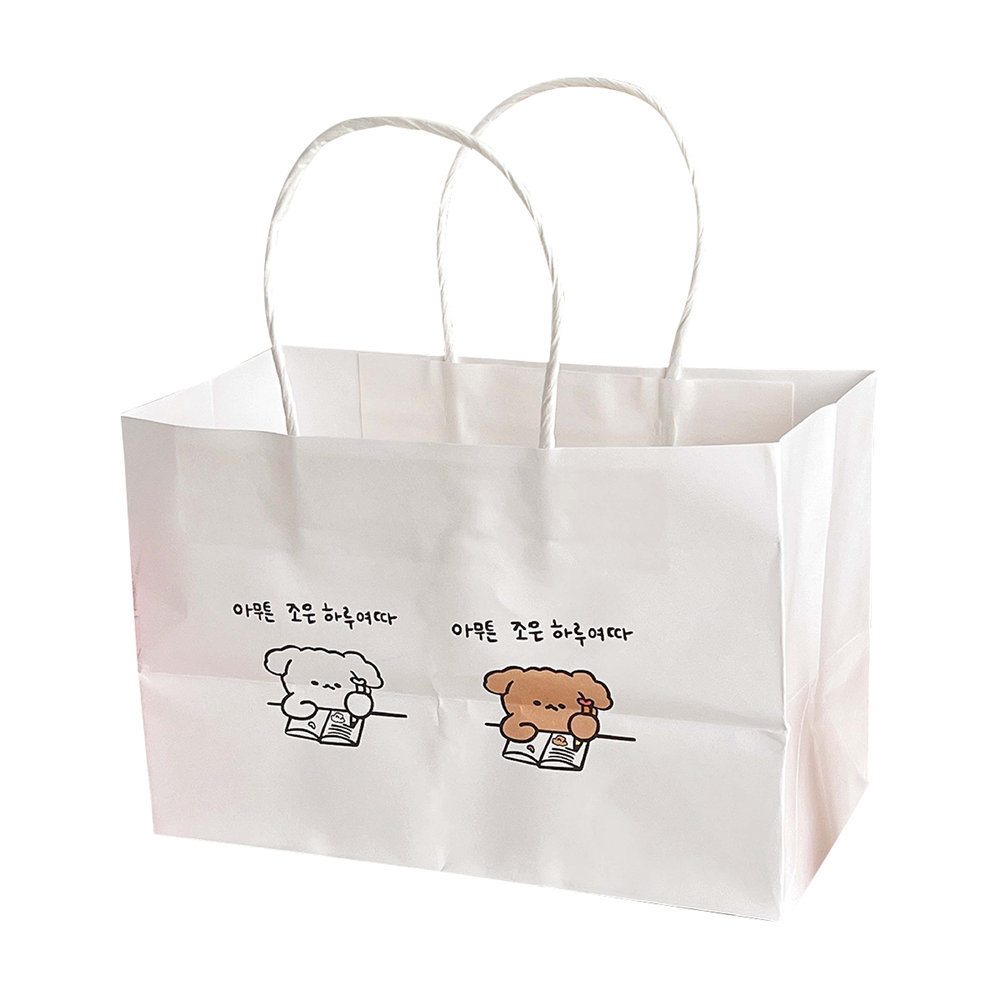 Túi Giấy Có Quai Đựng Đồ Dùng Đựng Quà Tặng Tiện Dụng Hình Cún Hoạt Hình Dễ Thương Cute