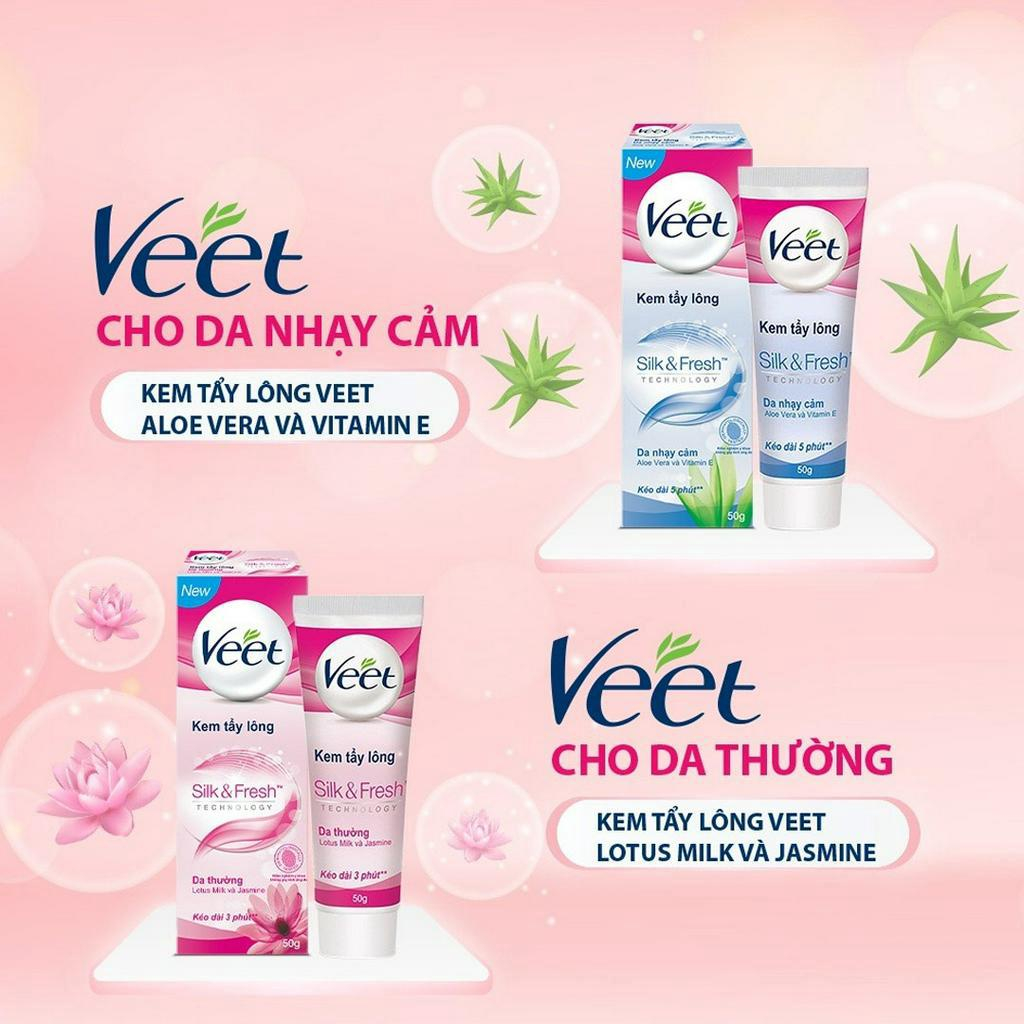 Kem Tẩy Lông Veet Silk & Fresh - Tẩy lông Veet Bikini 25G