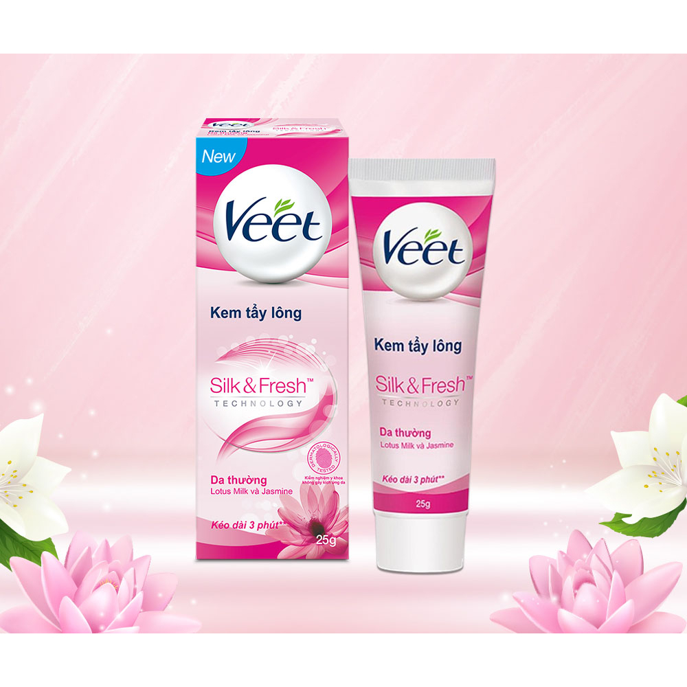 Kem Tẩy Lông Veet Silk & Fresh - Tẩy lông Veet Bikini 25G