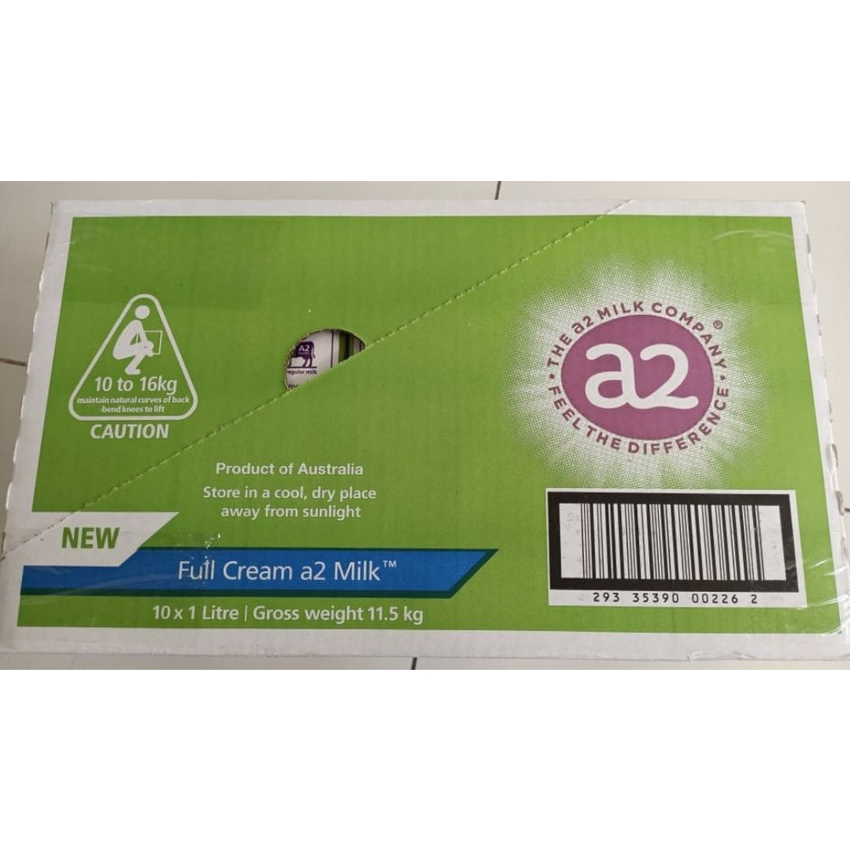 Sữa tươi A2 dạng nước 1 lít của Úc 12/2023 (thùng 10 hộp)