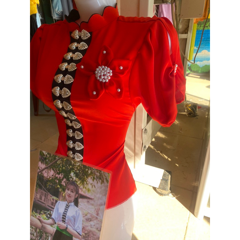 Áo Cóm Dân Tộc Thái vải lụa