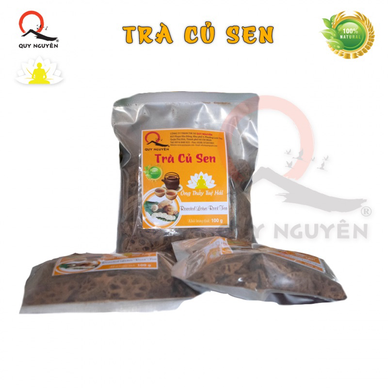 Trà củ sen  Quy Nguyên Thầy Tuệ Hải 100gram - CHÙA LONG HƯƠNG