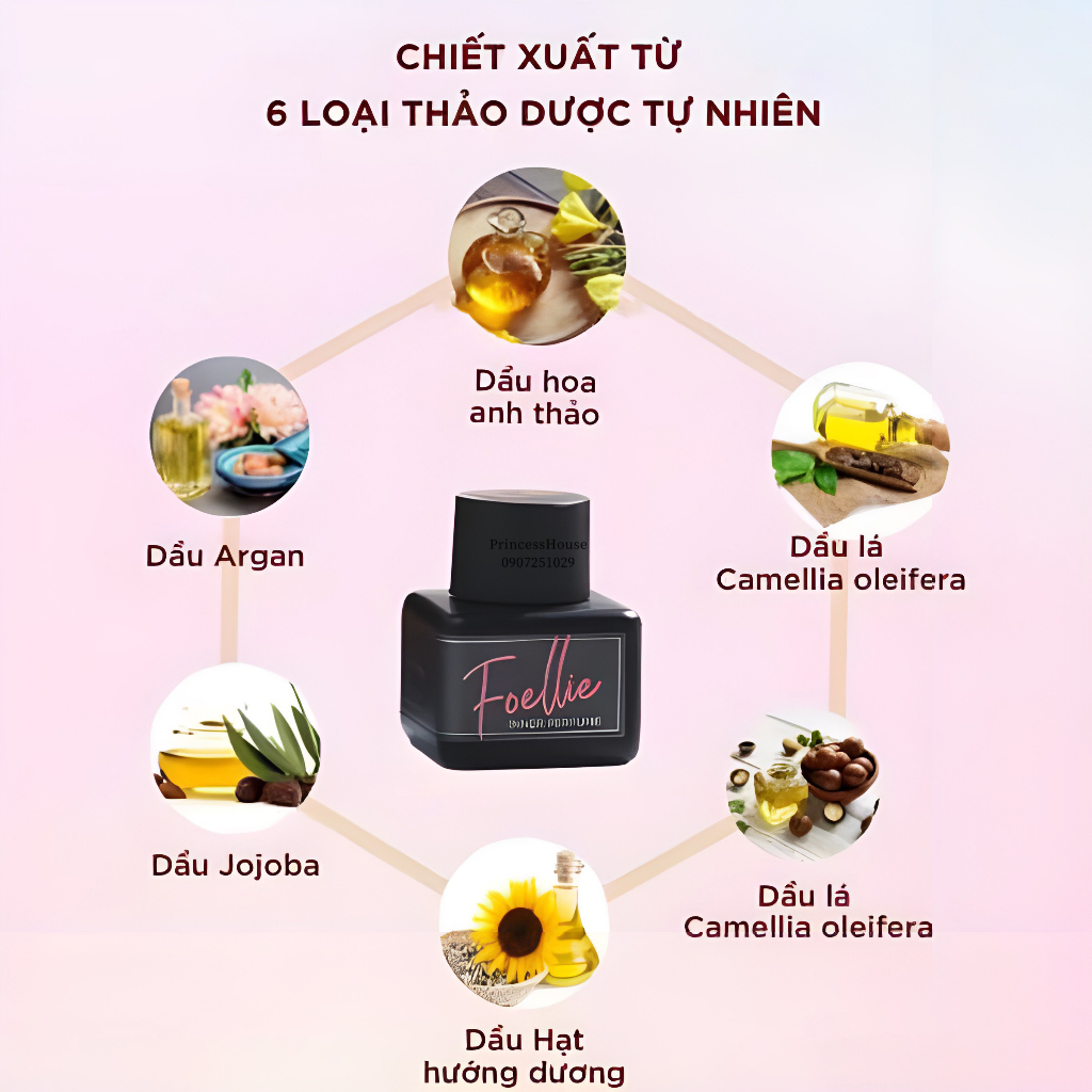 Nước hoa vùng kín Foellie ⚡⚡ Eau De Innerb Perfume Hương Hoa Hồng Sexy Mãnh Liệt 5ml