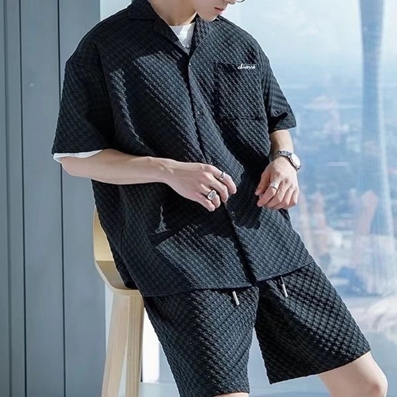 Đồ Bộ Nam Cổ V Chất Vải Cotton Cao Cấp Thoáng Mát, Bộ Quần Áo Thể Thao Mùa Hè Phong Cách