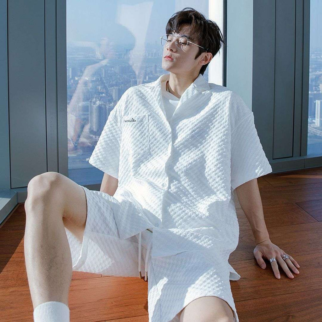 Đồ Bộ Nam Cổ V Chất Vải Cotton Cao Cấp Thoáng Mát, Bộ Quần Áo Thể Thao Mùa Hè Phong Cách