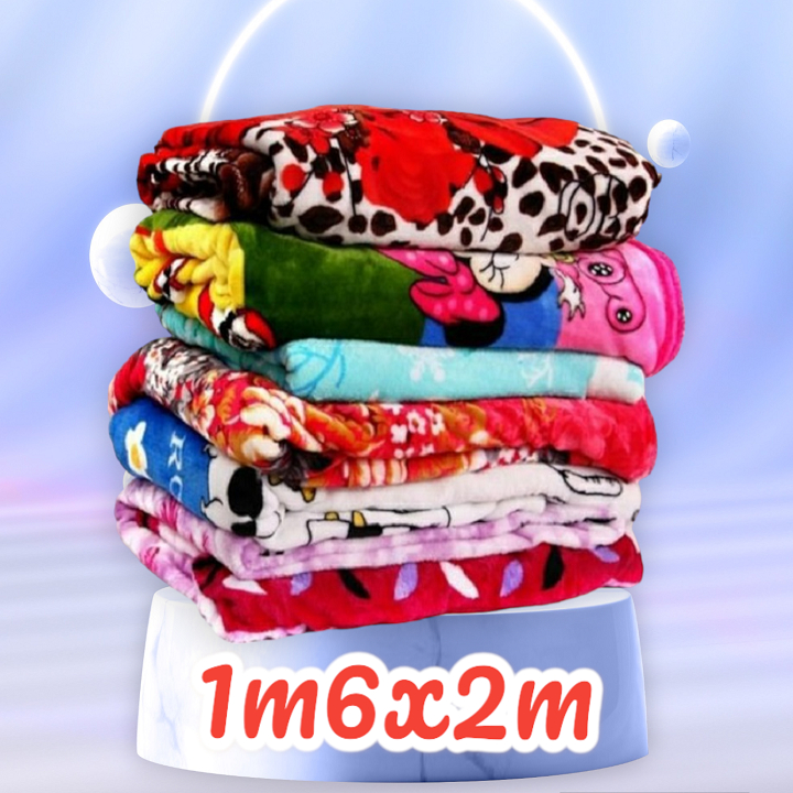 Mền Tuyết Siêu Mềm Mịn 1m6x2m, Chăn Tuyết Họa Tiết Ngẫu Nhiên Bao Đẹp