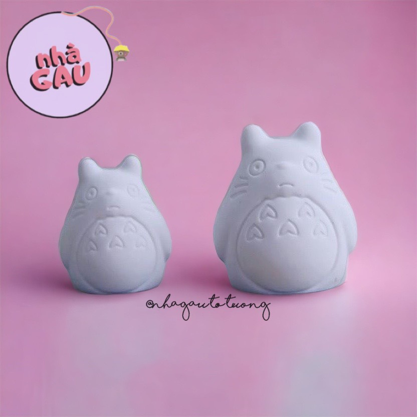 Tô tượng thạch cao totoro 2d size trung(không kèm màu và cọ)