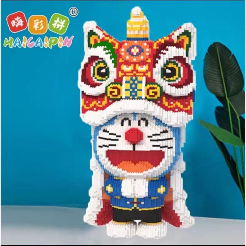 Lego Doraemon đầu lân 67cm mô hình lắp ráp nhân vật