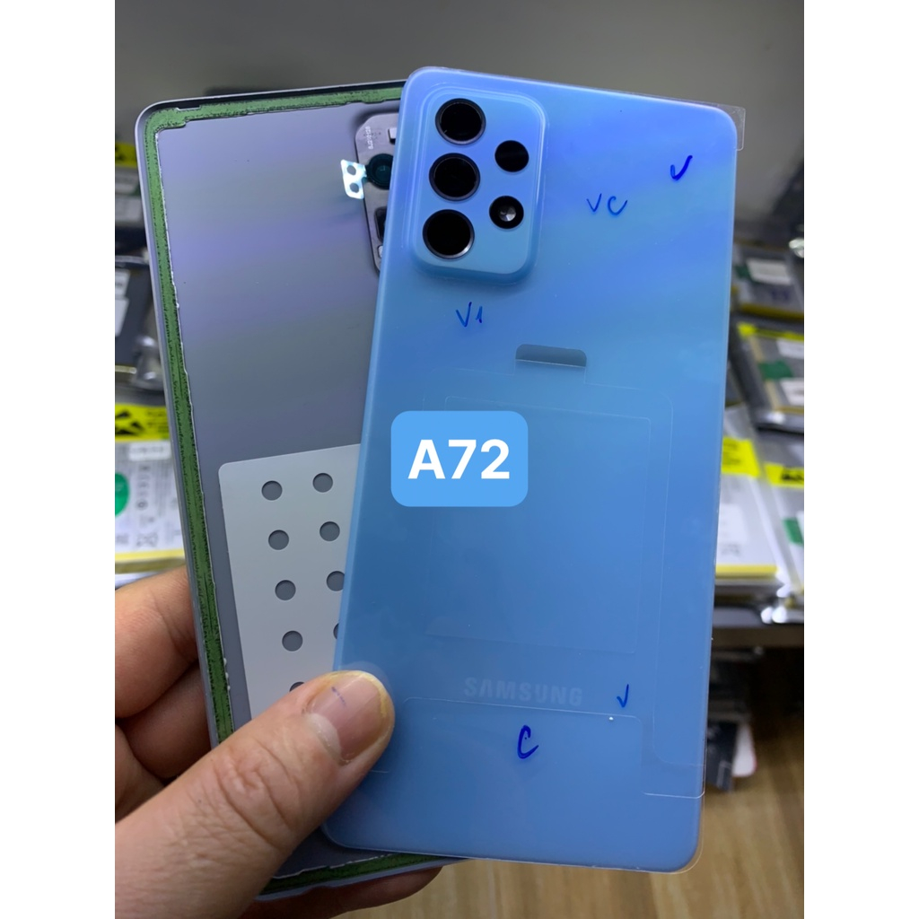 Nắp Lưng Samsung A72 / A725 Full Kính Camera  - Hàng Zin New Đủ Màu Chính Hãng