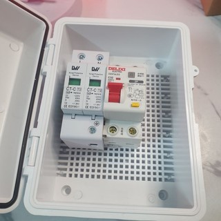 Bộ tủ tổng át chống giật dòng rò quá tải ngắn mạch kèm chống sét lan truyền SPD C32