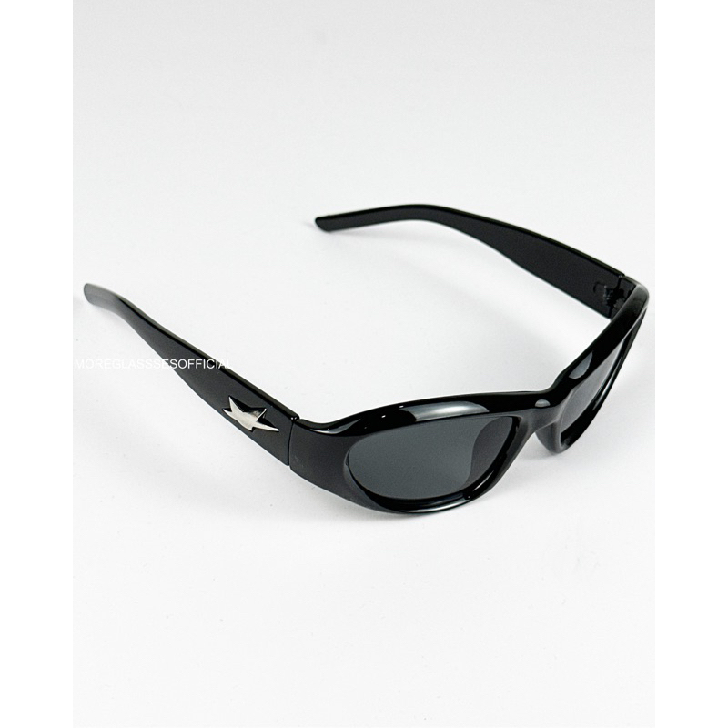 Kính mát có sẵn MOREGLASSES hoạ tiết ngôi sao phong cách thời trang nam nữ Y2K Punk 2023 chống UV 400 ảnh thật